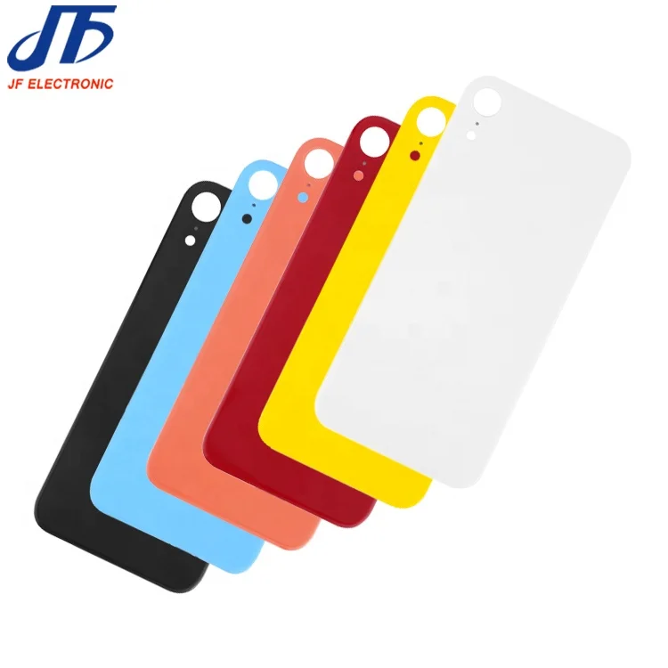 Big hole battery cover back glass with logo for iphone xr rear door housing, Black white red blue yellow coral
Big hole battery cover back glass with logo for iphone xr rear door housing, Black white red blue yellow coral