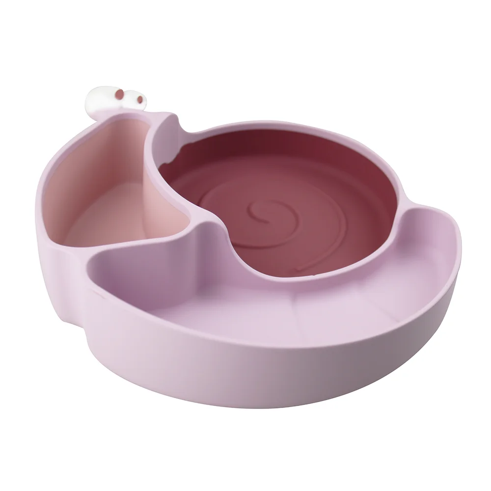 Amazon Top Sales Cute Cartoon Snails 100% Silicone Suction Food Grade Baby Plate Anti Slip Silicone Children Plate, Green&pink
Amazon Top Sales Cute Cartoon Snails 100% Silicone Suction Food Grade Baby Plate Anti Slip Silicone Children Plate, Green&pink