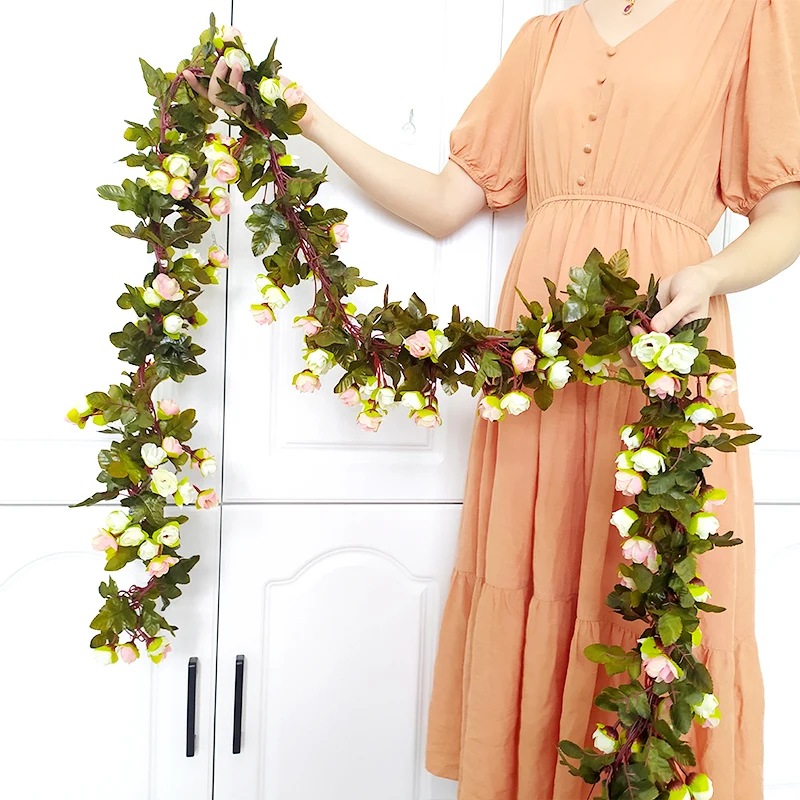 Indoor and outdoor garden decoration ceiling plastic hanging leaf rattan plant artificial silk cloth rose rattan
Indoor and outdoor garden decoration ceiling plastic hanging leaf rattan plant artificial silk cloth rose rattan