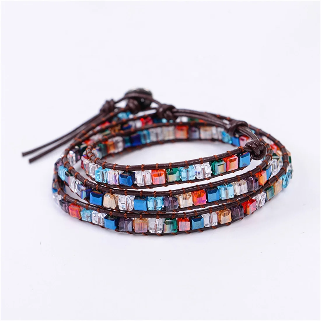 Toppik Crystal Healing Stones Jewelry Handmade Leather Wrap Bracelet Multi Color Beads Accessories Women, Multi-colors
Toppik Crystal Healing Stones Jewelry Handmade Leather Wrap Bracelet Multi Color Beads Accessories Women, Multi-colors