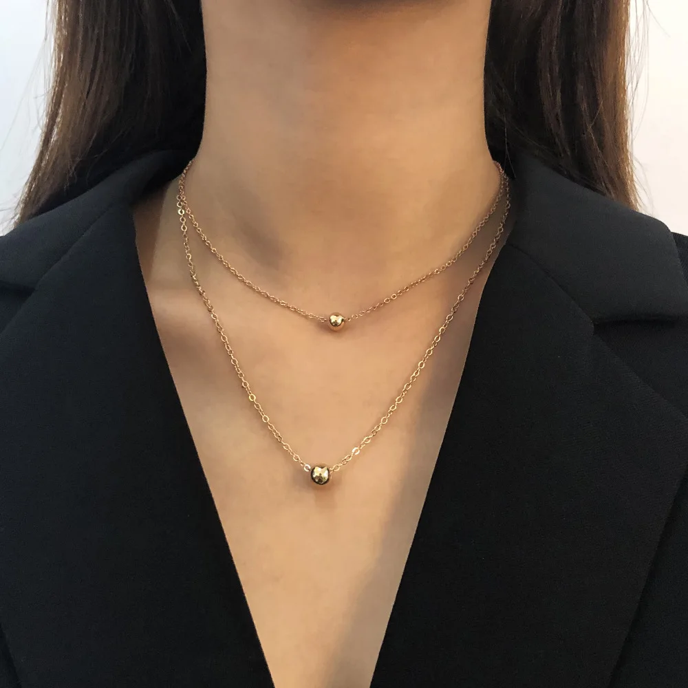 Simple Design Thin Gold Plated Necklace Small Round Beads Long Necklace Pendant Double Layer Jewelry Chain
Simple Design Thin Gold Plated Necklace Small Round Beads Long Necklace Pendant Double Layer Jewelry Chain