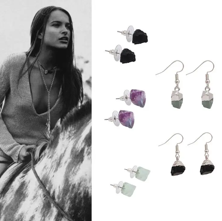Ins Style Stainless Steel Post Natural Birth Gemstone Stone Earring Earrings, Silver
Ins Style Stainless Steel Post Natural Birth Gemstone Stone Earring Earrings, Silver