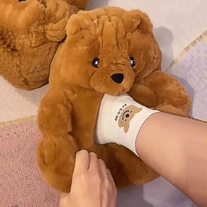 2021 Wholesale Lovely Plush Teddy Bear Slipper Teddy Bear Slippers For Women Girls, Picture
2021 Wholesale Lovely Plush Teddy Bear Slipper Teddy Bear Slippers For Women Girls, Picture
