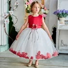 2-10 years kids clothes dress tulle gown wedding party children girl flower dress