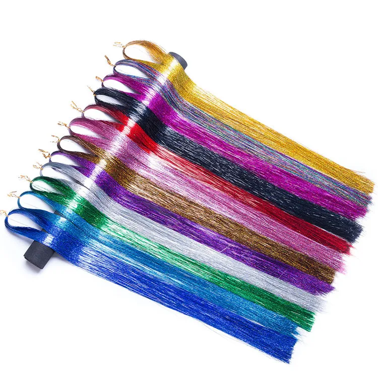 Best sale kinds of colors hair tinsel 
Best sale kinds of colors hair tinsel