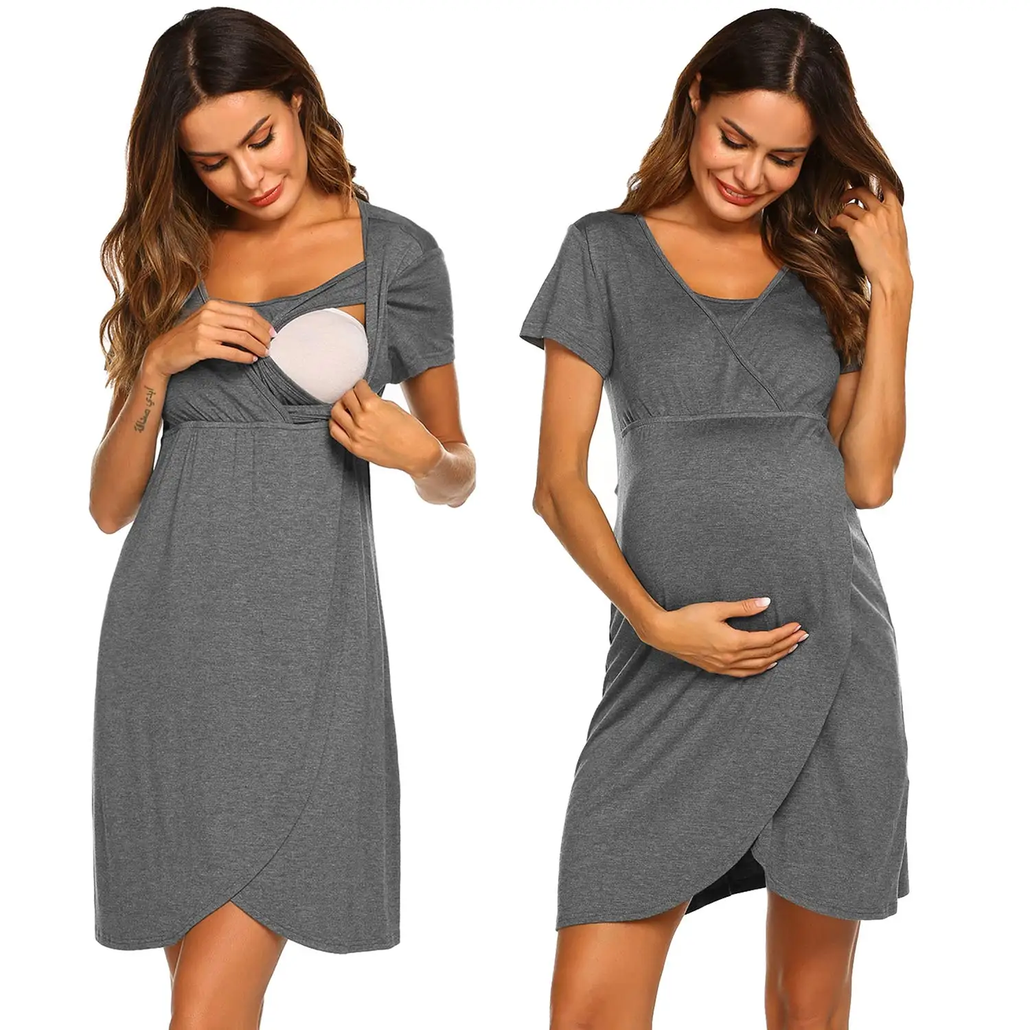 European and American new maternity dress round collar short sleeve breastfeeding clothes
European and American new maternity dress round collar short sleeve breastfeeding clothes