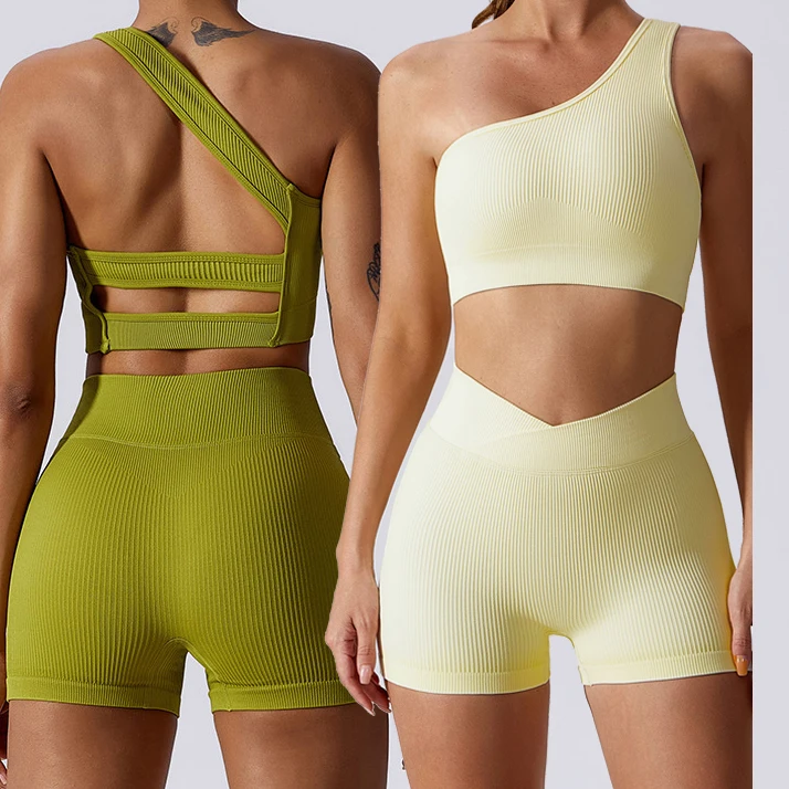 YIYI Summer V Cut Waist Comfortable Gym Sets Girls One Shoulder Athletic Bra Suit 2 Piece Yoga Sets Sportswear Fitness For Women
YIYI Summer V Cut Waist Comfortable Gym Sets Girls One Shoulder Athletic Bra Suit 2 Piece Yoga Sets Sportswear Fitness For Women