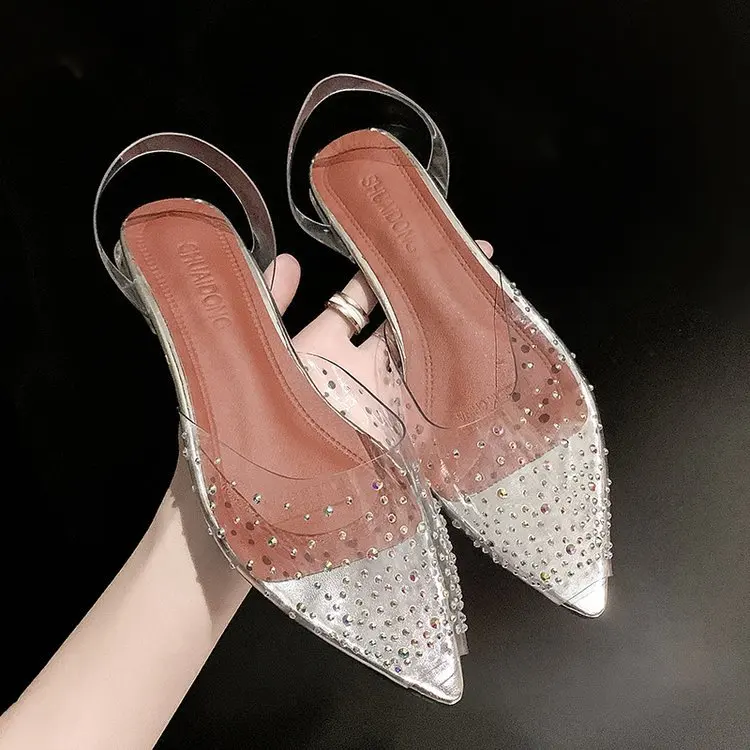 Transparent Crystal Beach Ladies Shoes Comfortable Rubber Sandals Women Outdoor Slip on Sandalen Slingback Summer Shoes Woman, As picture
Transparent Crystal Beach Ladies Shoes Comfortable Rubber Sandals Women Outdoor Slip on Sandalen Slingback Summer Shoes Woman, As picture