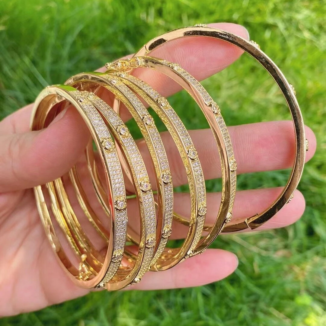 fashion gold filled triple 3 line3 clear cubic zirconia zircon stone all star round rigid bangle bracelet jewelry for woman
fashion gold filled triple 3 line3 clear cubic zirconia zircon stone all star round rigid bangle bracelet jewelry for woman