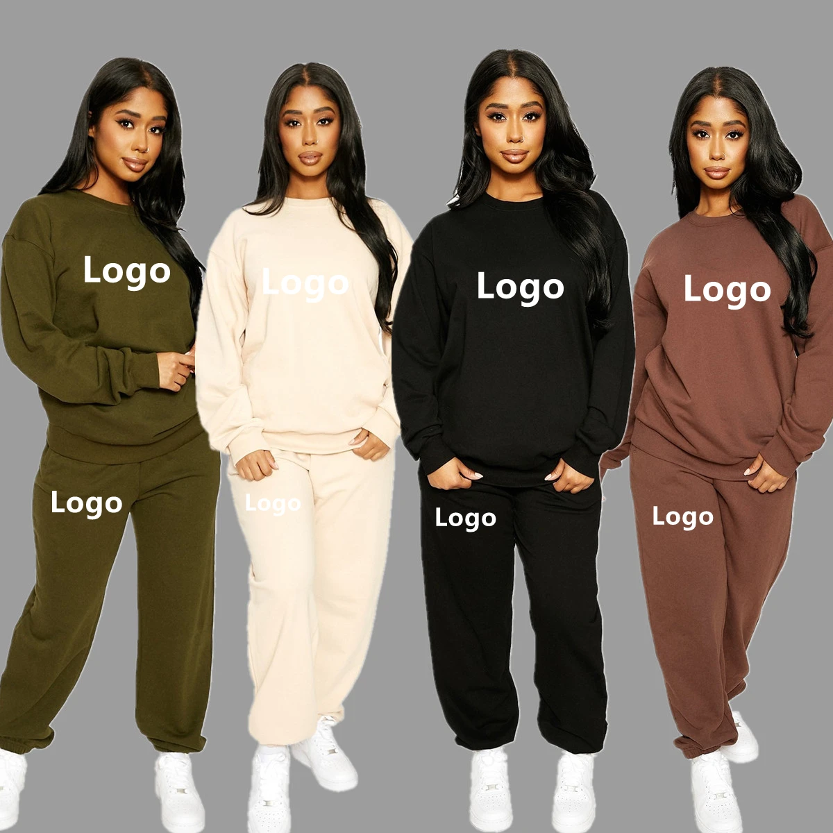 Wholesale sweatshirt sweatpants set women custom cotton women sets two piece casual plus size jogger set women, Customized color
Wholesale sweatshirt sweatpants set women custom cotton women sets two piece casual plus size jogger set women, Customized color
