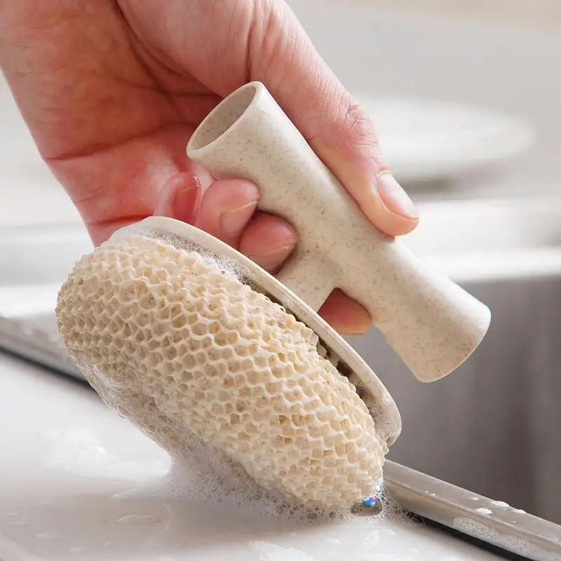 1Pc Kitchen Cleaning Brush With Handle Magic Bamboo Fiber Washing Pot Brush Sink Dish Cleaner Household Cleaning Tool
1Pc Kitchen Cleaning Brush With Handle Magic Bamboo Fiber Washing Pot Brush Sink Dish Cleaner Household Cleaning Tool