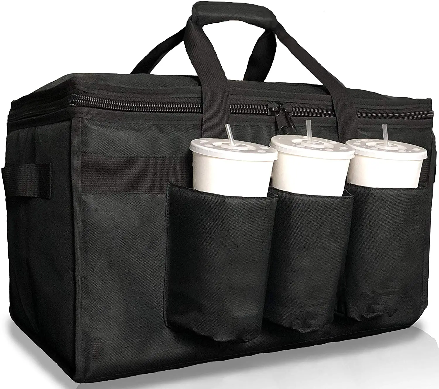 Shenzhen factory Insulated Food Delivery Bag with Cup Holders, Black,customized is welcome
Shenzhen factory Insulated Food Delivery Bag with Cup Holders, Black,customized is welcome