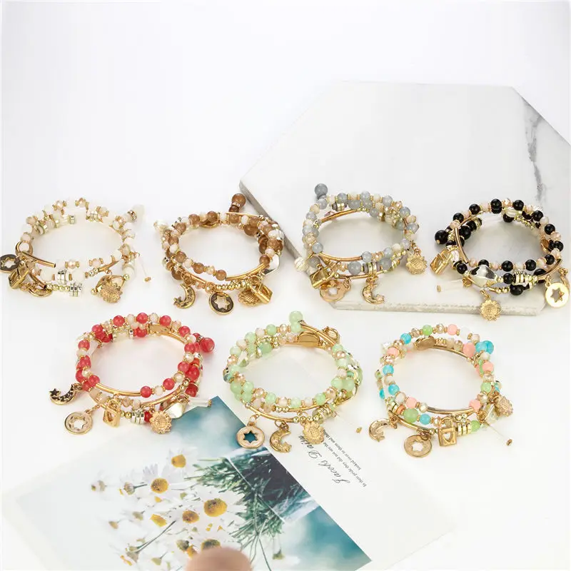Hot Sale Trendy Flower Multilayer Boho Glass Beads Bracelets Jewelry Female Bohemian Lock Girls Beach Bracelet Set For women
Hot Sale Trendy Flower Multilayer Boho Glass Beads Bracelets Jewelry Female Bohemian Lock Girls Beach Bracelet Set For women