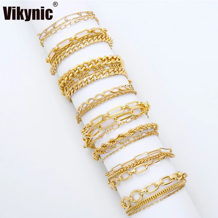 Fashion trend new product Multi-layer Cuban Chain bracelet 18K Gold Plated Bracelets For Women Jewelry
Fashion trend new product Multi-layer Cuban Chain bracelet 18K Gold Plated Bracelets For Women Jewelry