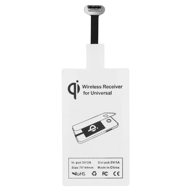 High Quality Universal fast charging QI wireless charger receiver for 8 pin, White
High Quality Universal fast charging QI wireless charger receiver for 8 pin, White