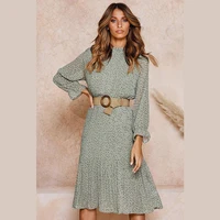 Office Clothing Summer Dresses Polka Dot Knee Length Long Sleeve A Line Chiffon Midi Dress
Office Clothing Summer Dresses Polka Dot Knee Length Long Sleeve A Line Chiffon Midi Dress