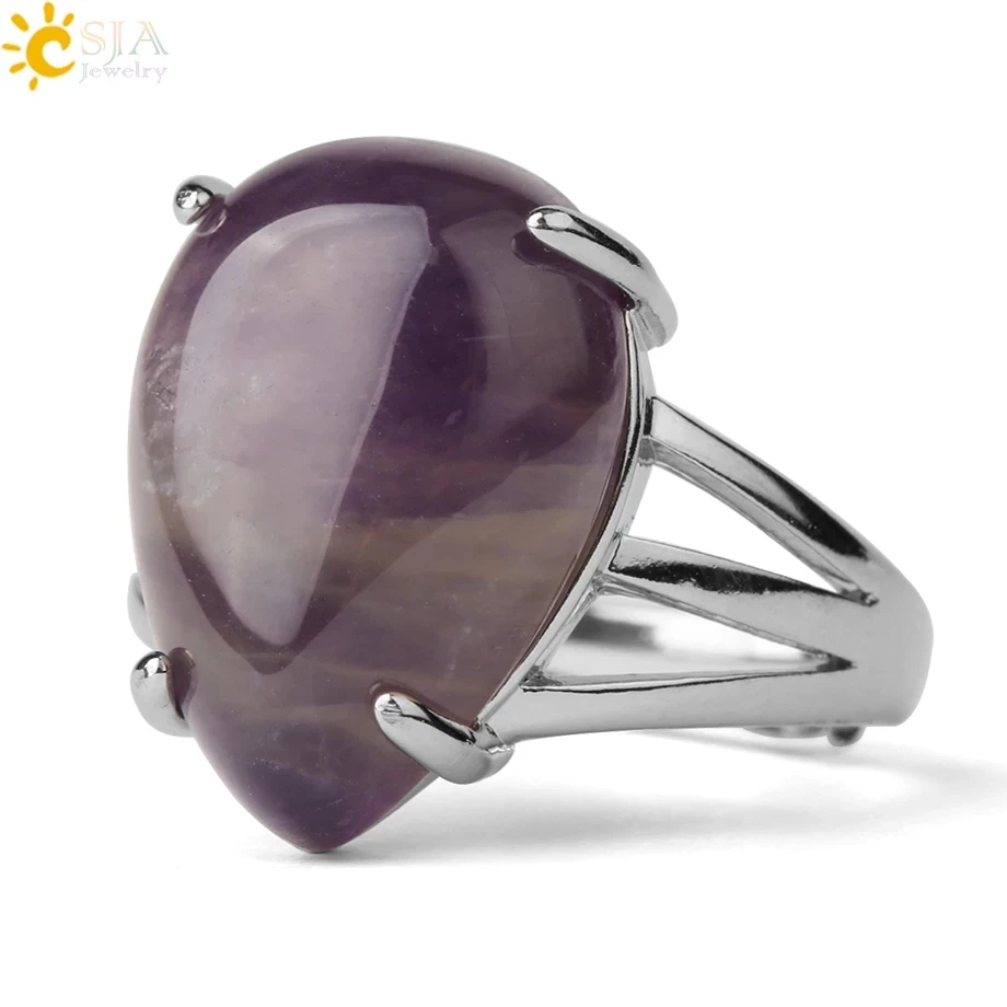 CSJA New Adjustable Crystal Rings Water Drop Natural Stone Rose Quartz Black Obsidian Women Men Ring Jewelry G689
CSJA New Adjustable Crystal Rings Water Drop Natural Stone Rose Quartz Black Obsidian Women Men Ring Jewelry G689