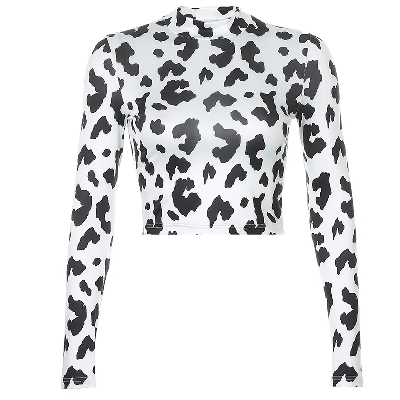 shein Cow Print Round Neck Long Sleeve Slim Cocktail Top Base T-shirt European and American Women
shein Cow Print Round Neck Long Sleeve Slim Cocktail Top Base T-shirt European and American Women