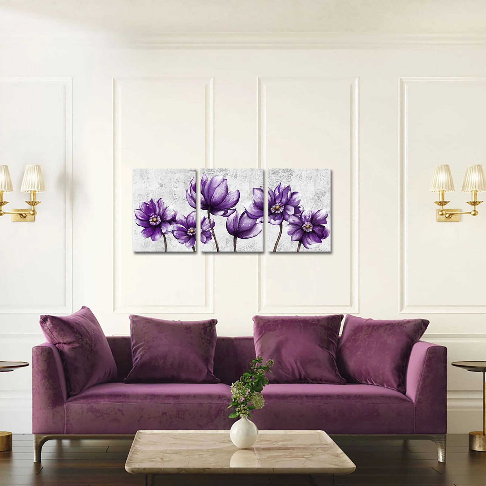 Factory Wholesale Purple Flower Oil Painting Print Hotel Office Wall Decoration Accessory Canvas Wall Art, Mulit-color
Factory Wholesale Purple Flower Oil Painting Print Hotel Office Wall Decoration Accessory Canvas Wall Art, Mulit-color
