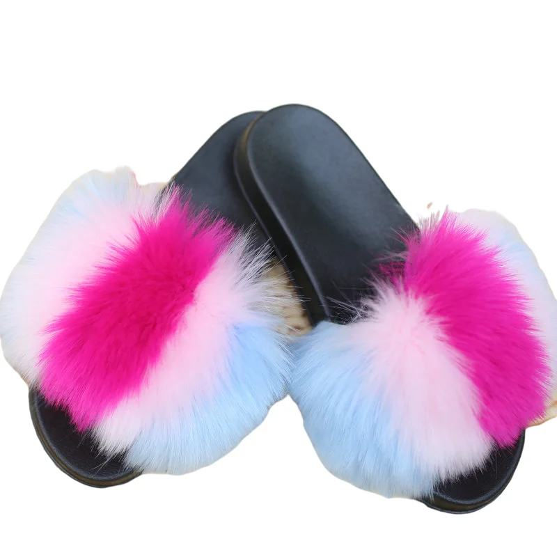 Wholesale Fake Fur Slippers Artificial Faux Fur Flat Ladies Summer Sandals Rex Rabbit Double Strap Fur Slides For Women
Wholesale Fake Fur Slippers Artificial Faux Fur Flat Ladies Summer Sandals Rex Rabbit Double Strap Fur Slides For Women