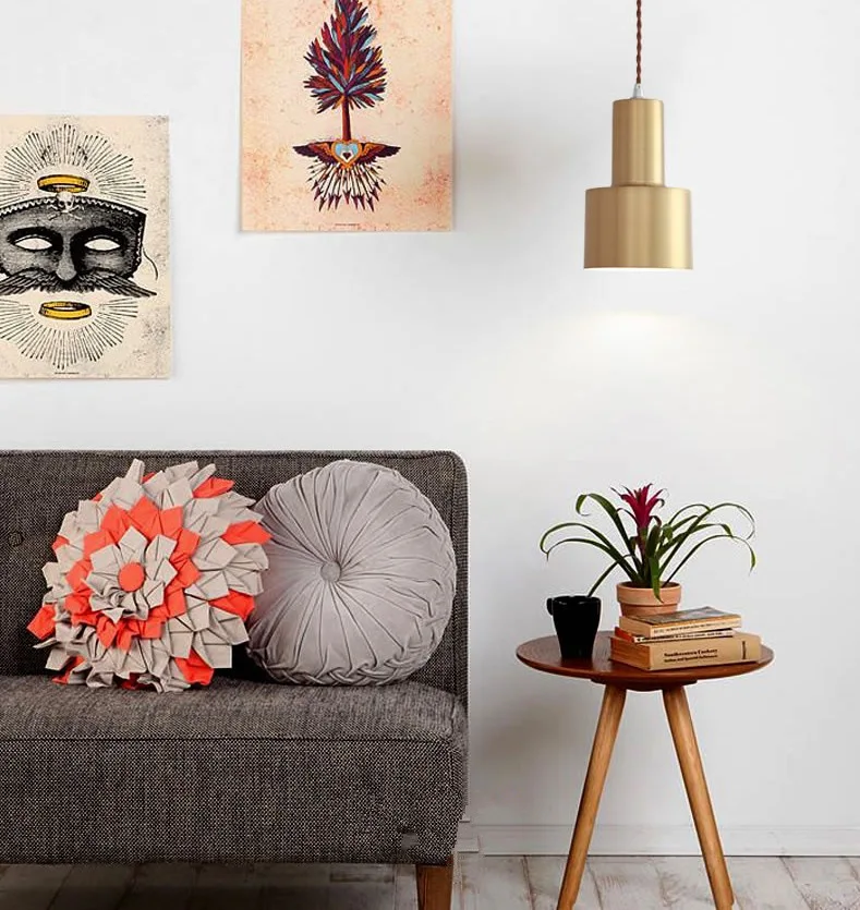 Artdecolite Copper Brass Single Pendant Light for Home Hotel Dinning