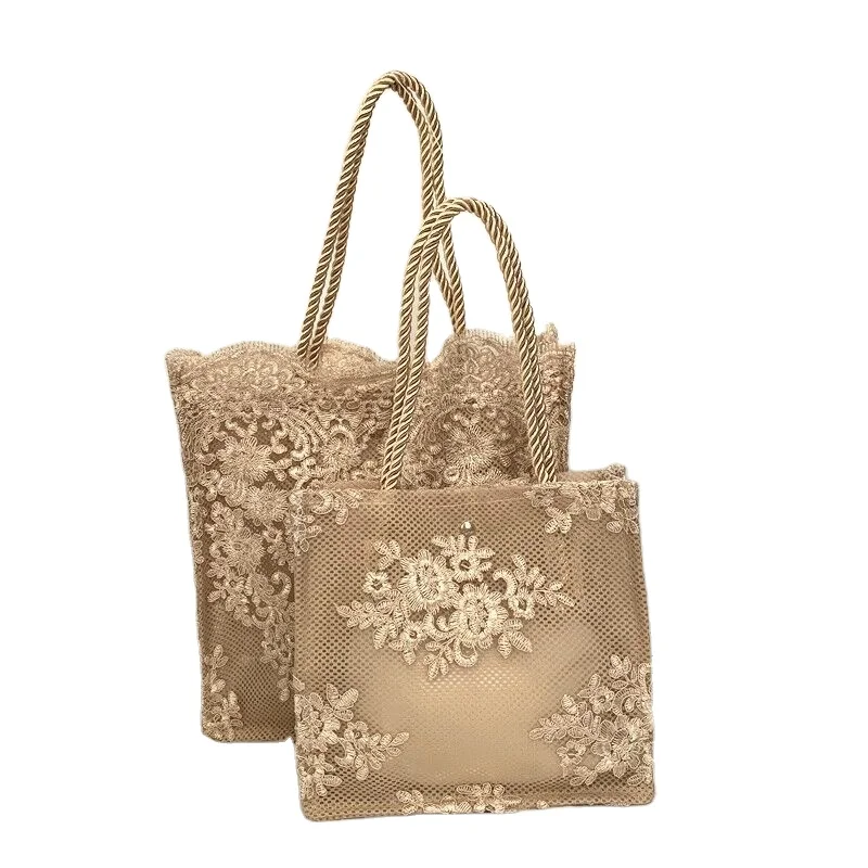 Embroidery silk hot selling handbag Holiday Beach tourism lace handbag wholesale, White,champagne color
Embroidery silk hot selling handbag Holiday Beach tourism lace handbag wholesale, White,champagne color
