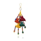Cute Pompon Pom Pom Keychain Tassel Pompom Trinket Car Key chain Accessories Key ring Women bag charm