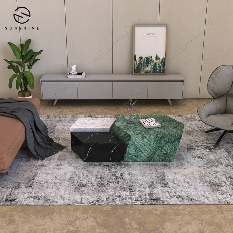 Home Hotel Furniture Modern Marble Coffee Table Side Table For Living Room Design