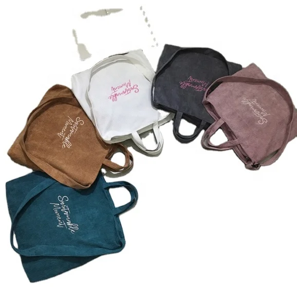 Environmental Female Large Capacity Shoulder Bag Solid Color Casual corduroy shopping tote bag, Customized color
Environmental Female Large Capacity Shoulder Bag Solid Color Casual corduroy shopping tote bag, Customized color