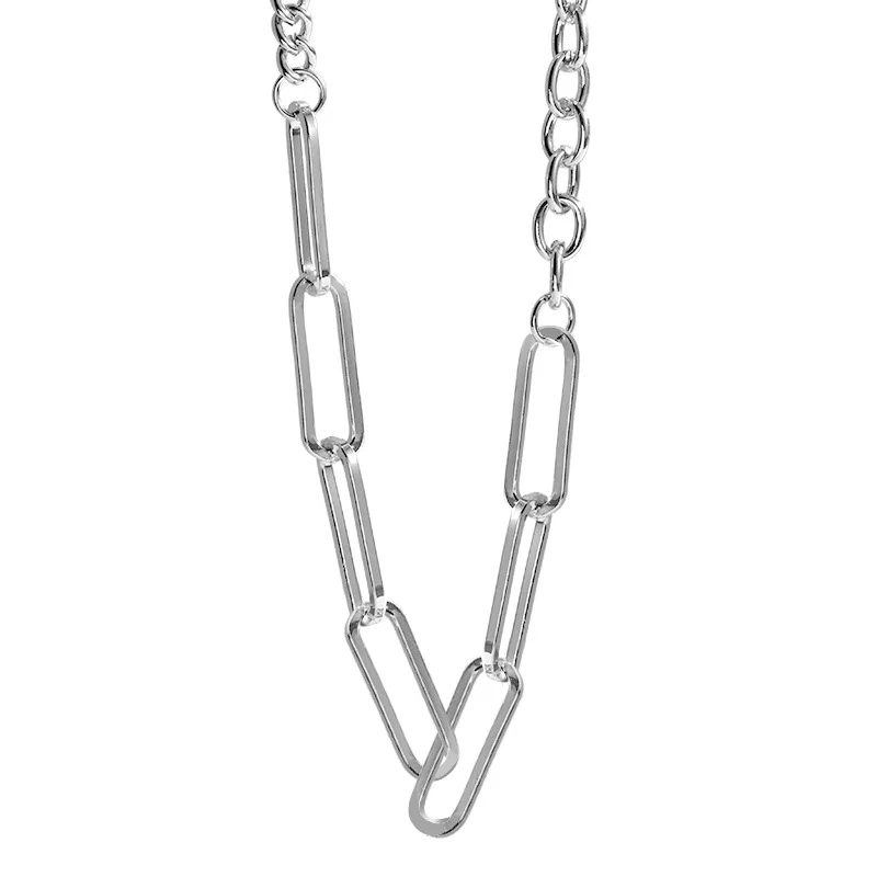 Fashion New Wild Couple Trend Simple Paper Clip Short Stitching Necklace Titanium Steel Men's And Women's Jewelry
Fashion New Wild Couple Trend Simple Paper Clip Short Stitching Necklace Titanium Steel Men's And Women's Jewelry