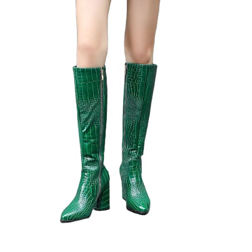 Chinese Factory Black Green Women Winter Shoes Women High Heel Long Boots Shoes with Hand-stitched Ornament2021
Chinese Factory Black Green Women Winter Shoes Women High Heel Long Boots Shoes with Hand-stitched Ornament2021