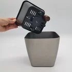 2PC Paint Garden Plastic Grow Pot Square Nursery Self Watering Pots with Water Indictor