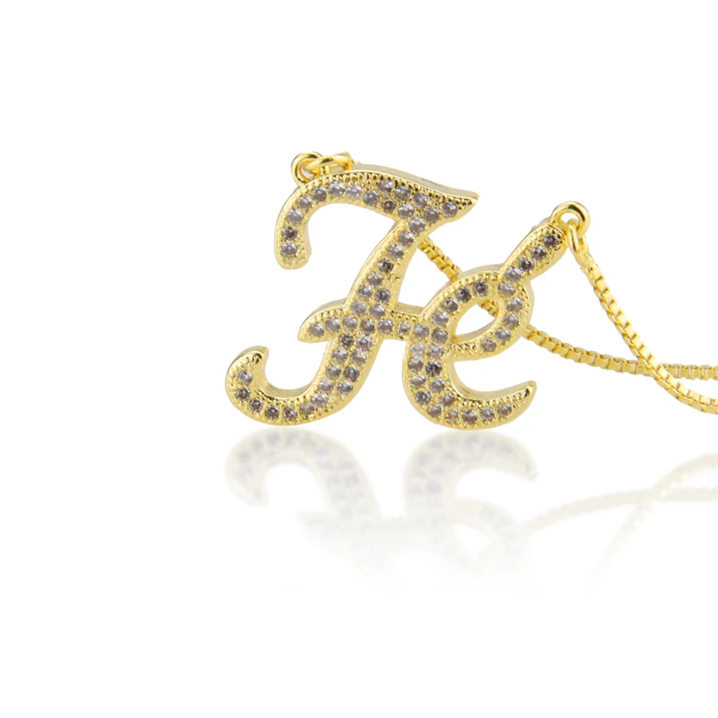 Fashion New Design Gold Plated Brass with White Cubic Zirconia Necklace Large And Small Fe Letter Pendant Women Jewelry Gifts, Gold color
Fashion New Design Gold Plated Brass with White Cubic Zirconia Necklace Large And Small Fe Letter Pendant Women Jewelry Gifts, Gold color