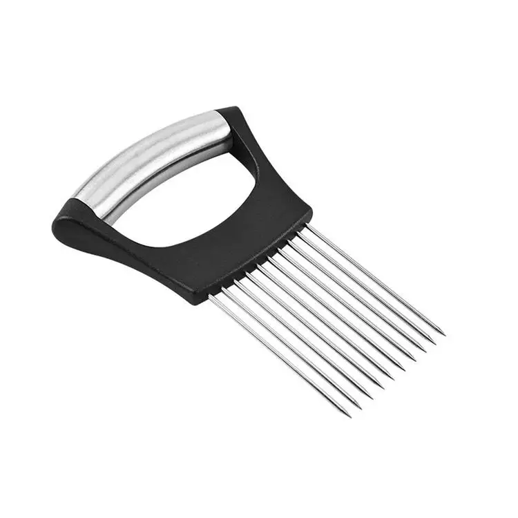 Stainless steel fruit and vegetable slice holder kitchen cooking gadgets 304 stainless steel onion cutting needle
Stainless steel fruit and vegetable slice holder kitchen cooking gadgets 304 stainless steel onion cutting needle