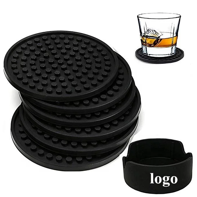 Silicone Coasters For Drinks-Set of 6 with Holder Deep Tray and Rim Catch Cold Drink Without Spill, Large 4.3Inch Fit All Cups
Silicone Coasters For Drinks-Set of 6 with Holder Deep Tray and Rim Catch Cold Drink Without Spill, Large 4.3Inch Fit All Cups
