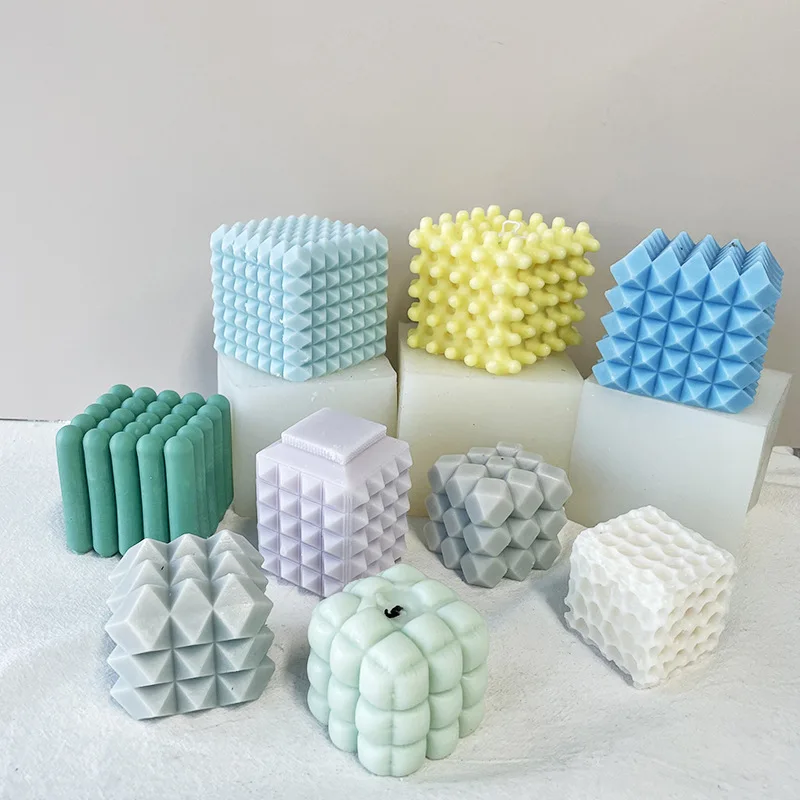 J141 Handmade Scented Candle DIY Art Square Cube Silicone Mold Honeycomb Pattern Candle Mold, White
J141 Handmade Scented Candle DIY Art Square Cube Silicone Mold Honeycomb Pattern Candle Mold, White