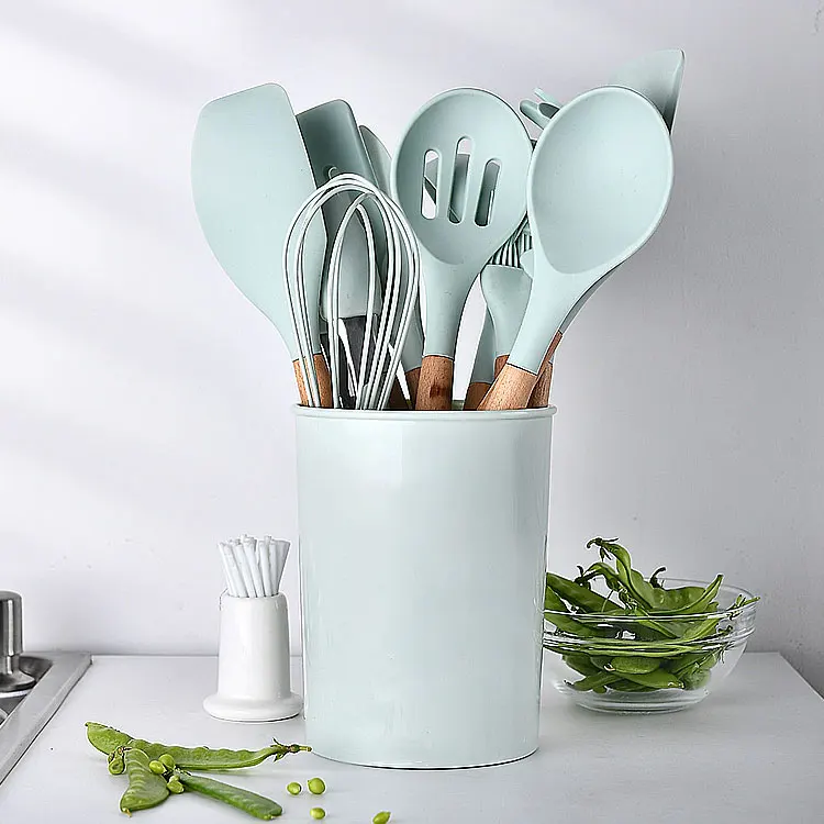 XWX 12 pcs wholesale non stick silicone kitchen accessories cooking utensil Silicone kitchen utensils set
XWX 12 pcs wholesale non stick silicone kitchen accessories cooking utensil Silicone kitchen utensils set