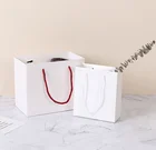 free sample private logo white card fat women clothes paper packaging handbag