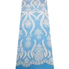 New Design Tulle Flat Embroidery Mesh Lace Fabric For Wedding Dress