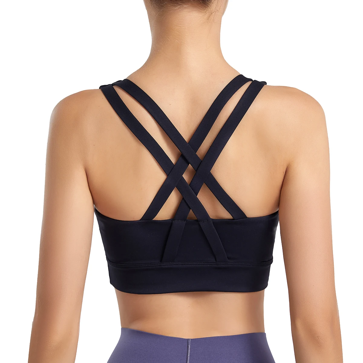 Cross Back Strappy Sports Bra for Women Medium Support Padded Wirefree Workout Training Bra for Yoga Gym Fitness, Black grey white or as customer's requirments
Cross Back Strappy Sports Bra for Women Medium Support Padded Wirefree Workout Training Bra for Yoga Gym Fitness, Black grey white or as customer's requirments