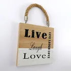 Color Natural Wood Color Garden Indoor Decor Hanging Word Love Sign Wooden Plaque