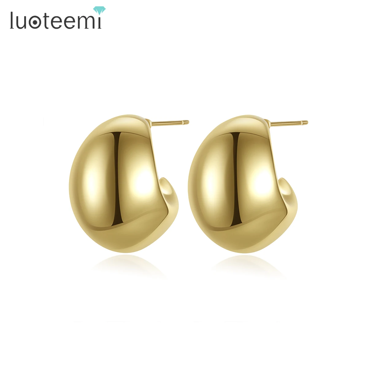 LUOTEEMI Hoop 18K Gold Plated Big Drop Woman Wholesale Trendy Accessory Clip On Fashion Jewelry Earrings
LUOTEEMI Hoop 18K Gold Plated Big Drop Woman Wholesale Trendy Accessory Clip On Fashion Jewelry Earrings