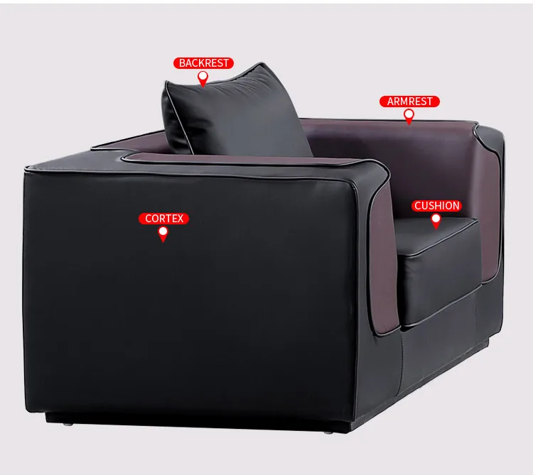 Pengpai Contemporary Furnitures 3 Piece Sofa Set Office Modern Hotel