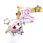 custom funny gift double side printing custom any shape anime pillow keychain charm