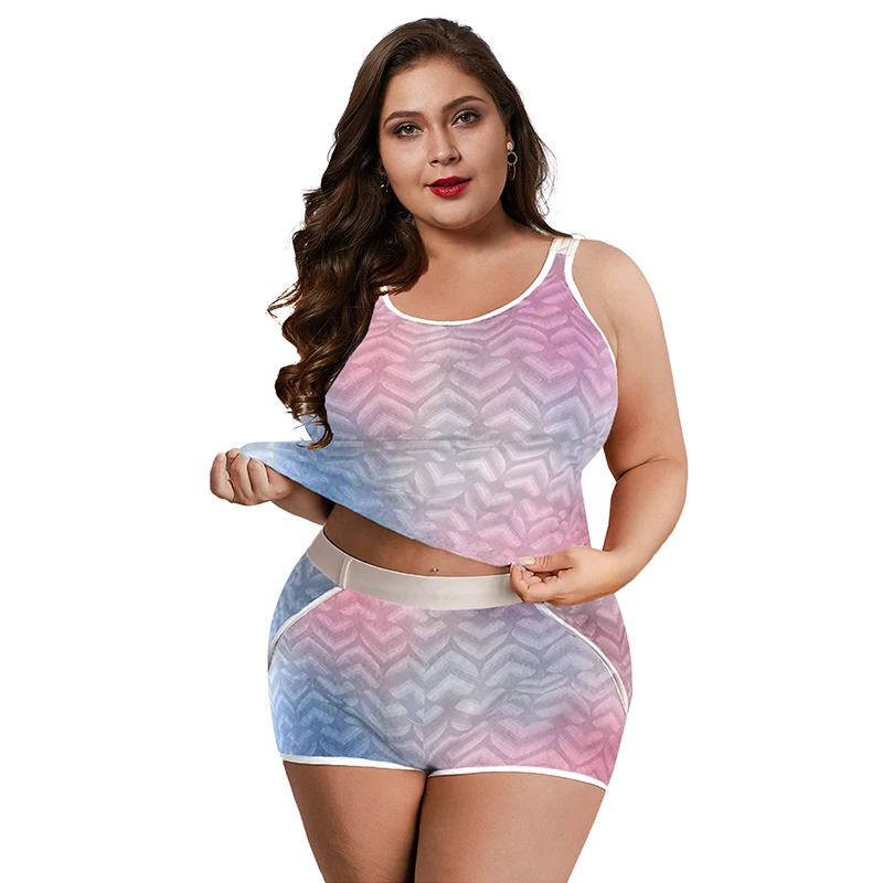 2021 Wholesale New Arrive Fashion Rainbow Heart Print Plus Size Loungewear Sets, Customized
2021 Wholesale New Arrive Fashion Rainbow Heart Print Plus Size Loungewear Sets, Customized