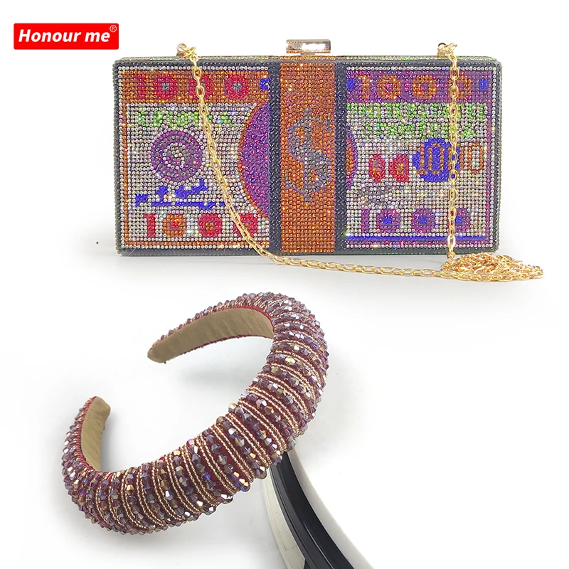 Rhinestone Money Bags with Headband Sets Purse Bling Money Purse Fashion Design 2021 New for Women Luxury Bag Lady OEM Single, 6 colors
Rhinestone Money Bags with Headband Sets Purse Bling Money Purse Fashion Design 2021 New for Women Luxury Bag Lady OEM Single, 6 colors