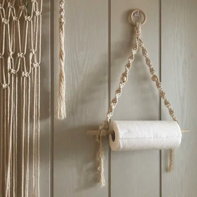Simple Handmade Woven Toilet Paper Towels Decorate Wall Hanging Wooden Stick Commodity Shelf, Picture
Simple Handmade Woven Toilet Paper Towels Decorate Wall Hanging Wooden Stick Commodity Shelf, Picture