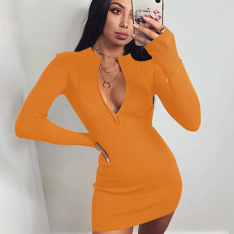 2020 New Arrival High Quality Women long sleeve zipper bodycon ladies casual dresses
2020 New Arrival High Quality Women long sleeve zipper bodycon ladies casual dresses