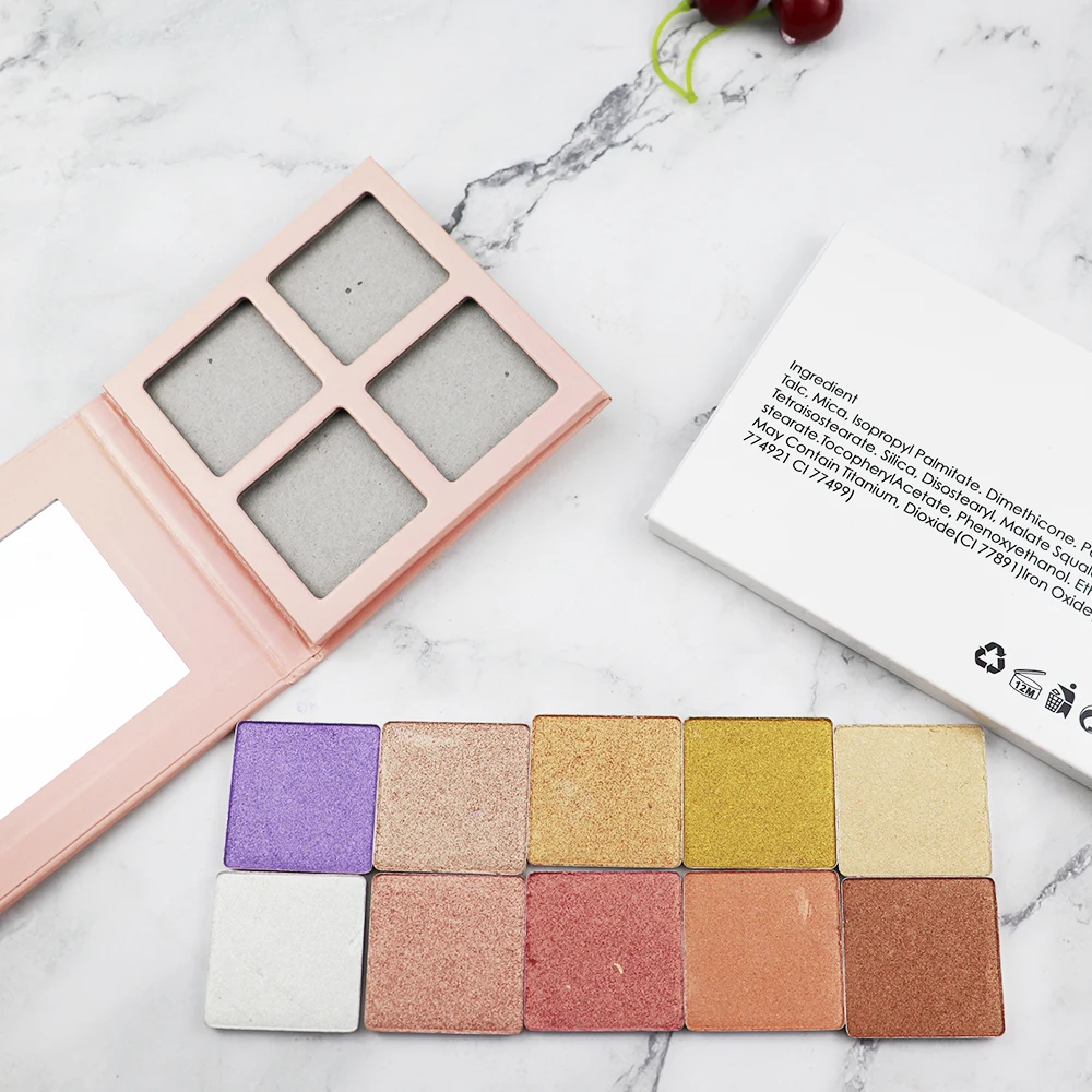 Factory Supply Wholesale 4 Color Makeup Pressed Highlighter Face Powder Customized DIY Pink Palette
Factory Supply Wholesale 4 Color Makeup Pressed Highlighter Face Powder Customized DIY Pink Palette