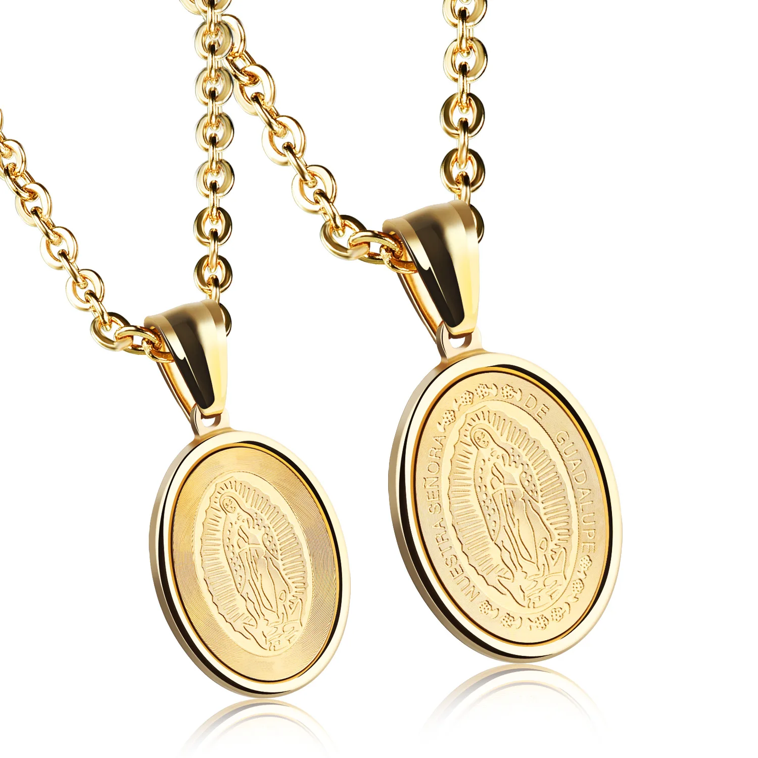 Religious Christian Jewelry Cross Cable Chain Gold Plated Stainless Virgin Mary Pendant Necklace
Religious Christian Jewelry Cross Cable Chain Gold Plated Stainless Virgin Mary Pendant Necklace